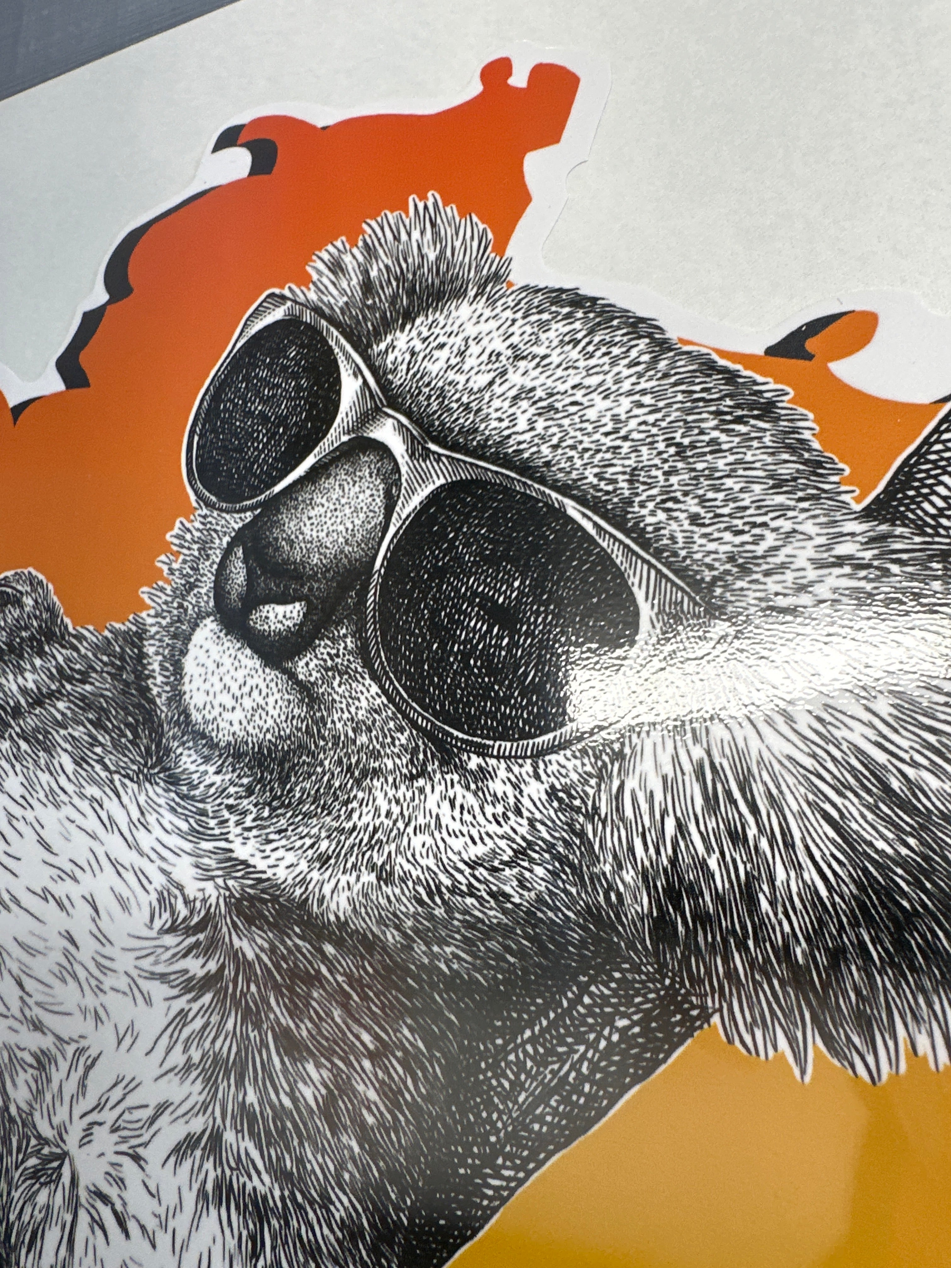 Living the Dream Koala Australia Map Vinyl Decal for Campervans and Vehicles