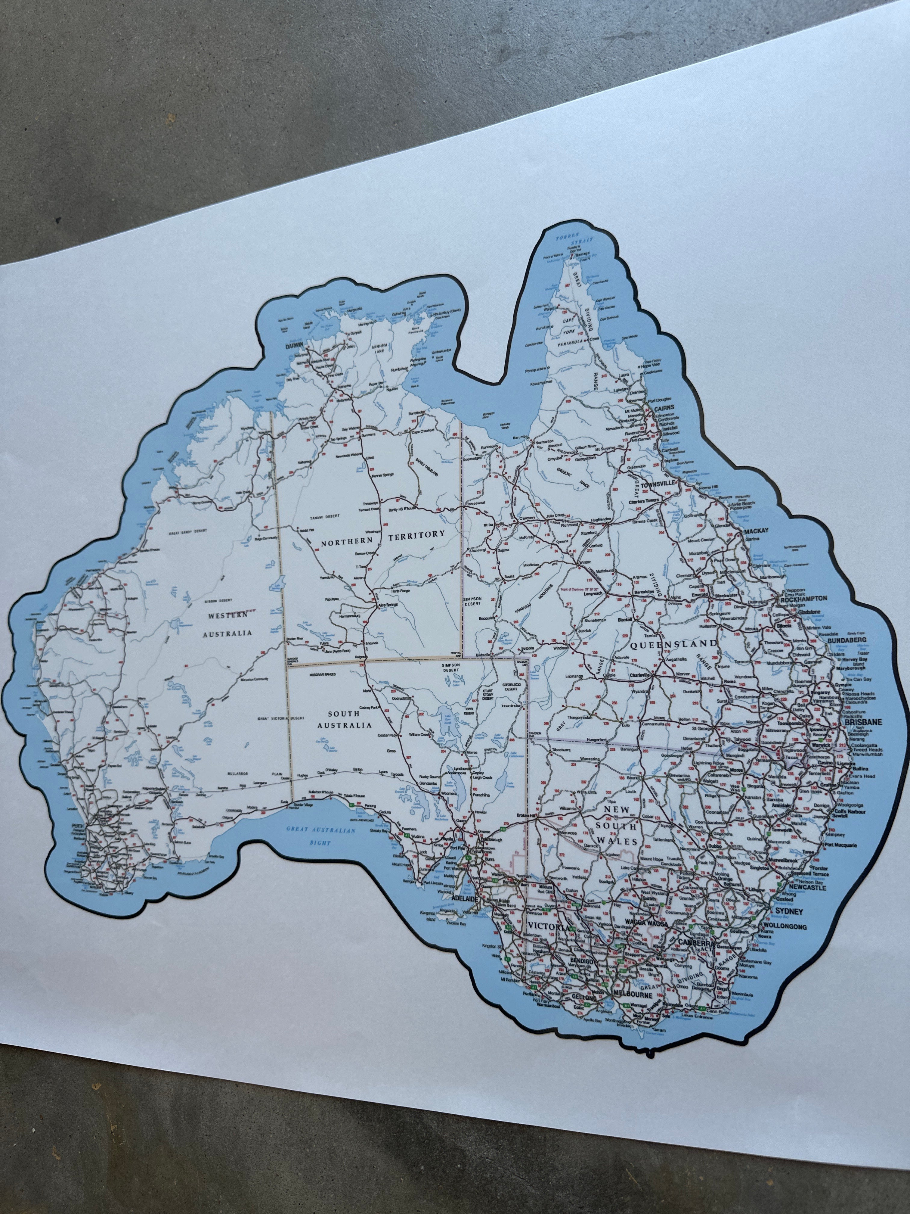 Picnic table road map Australia motorhome camper caravan decal