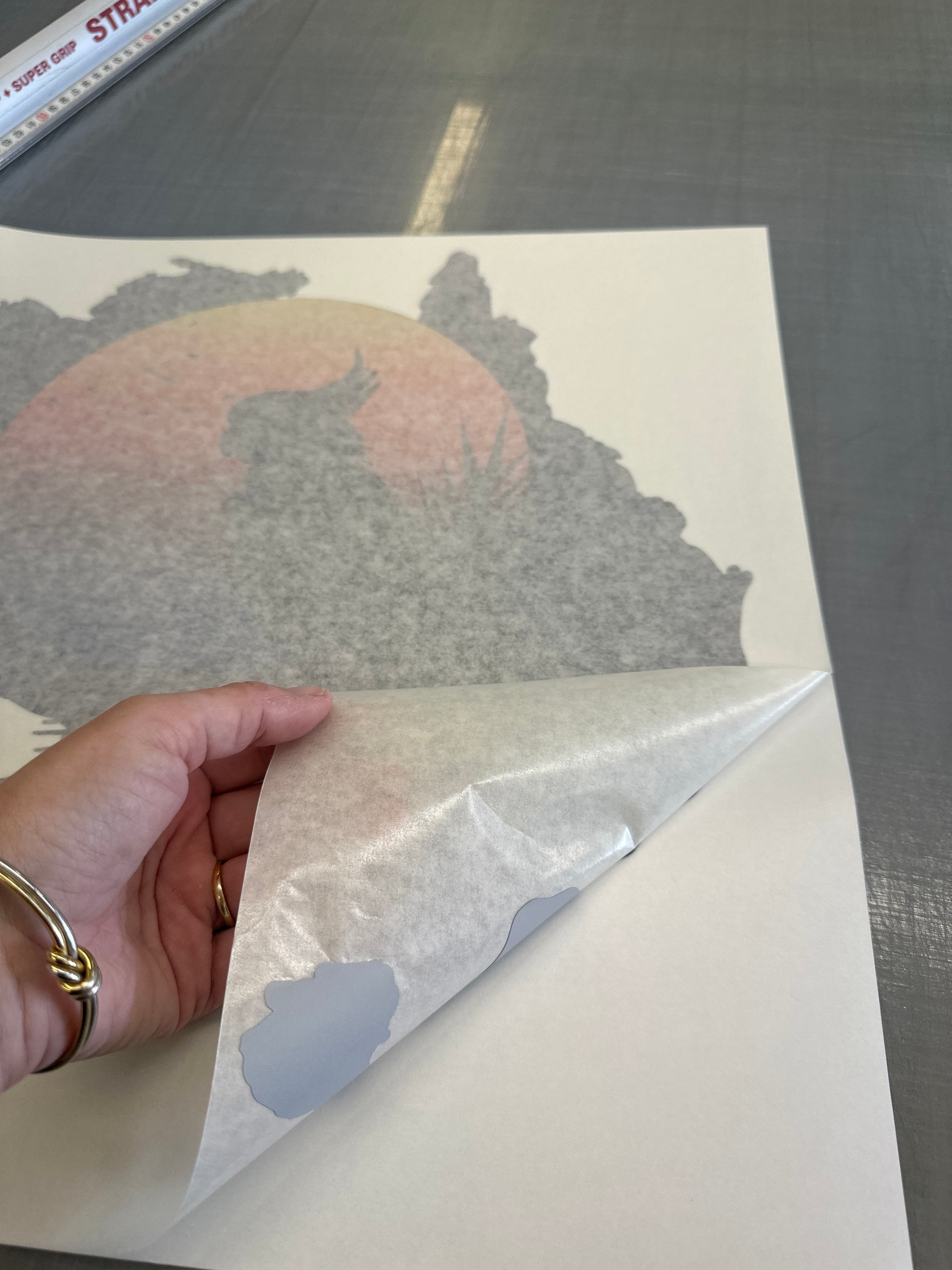 Sunset & Cockatoo Australia Map Vinyl Sticker for RVs & Campervans