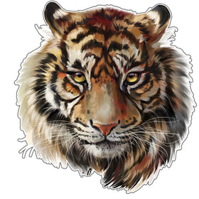 Colourful tiger vehicle sticker decal car