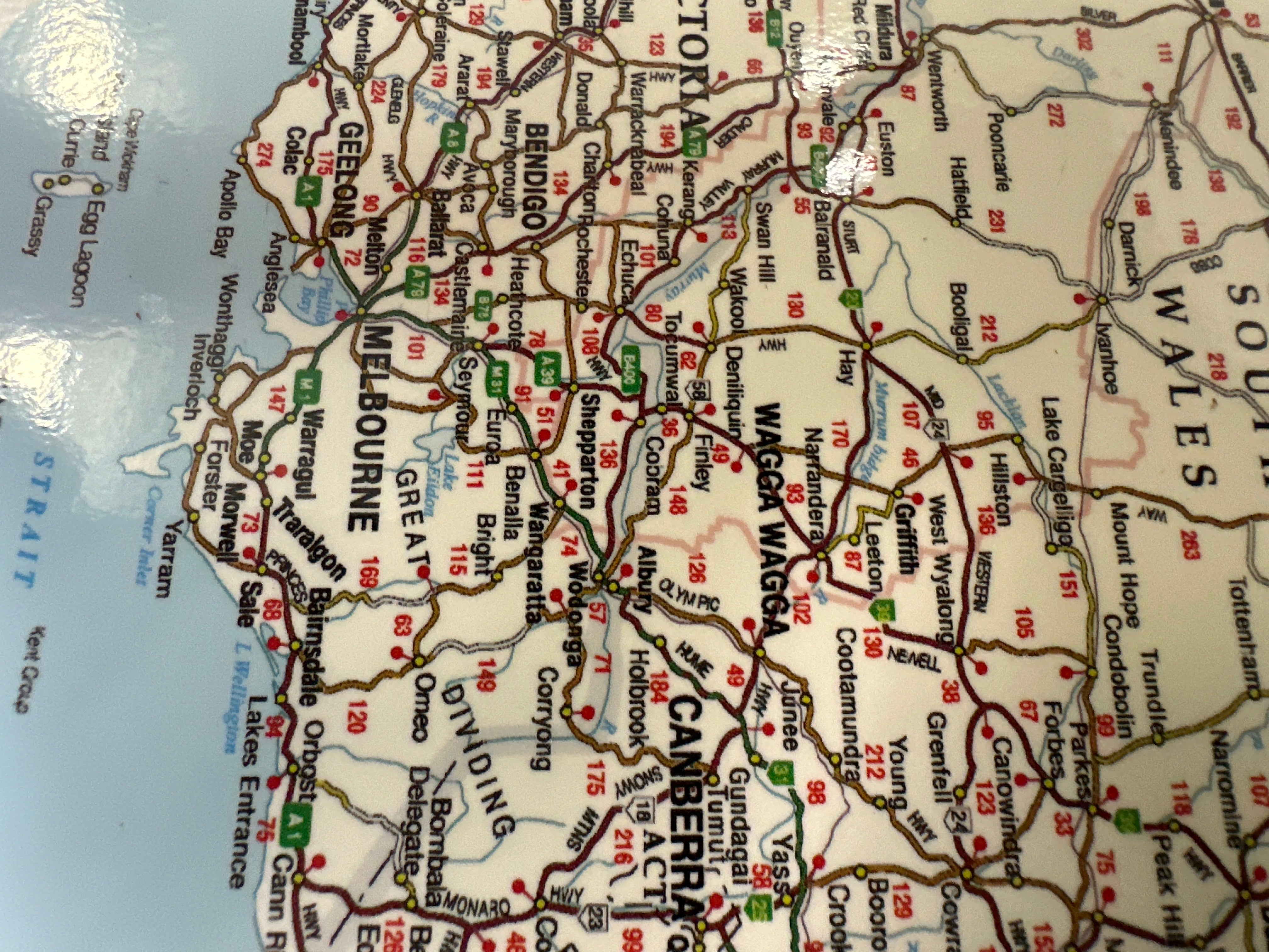 Large Map Australia Motorhome decal detailed Road Map Sticker Decal