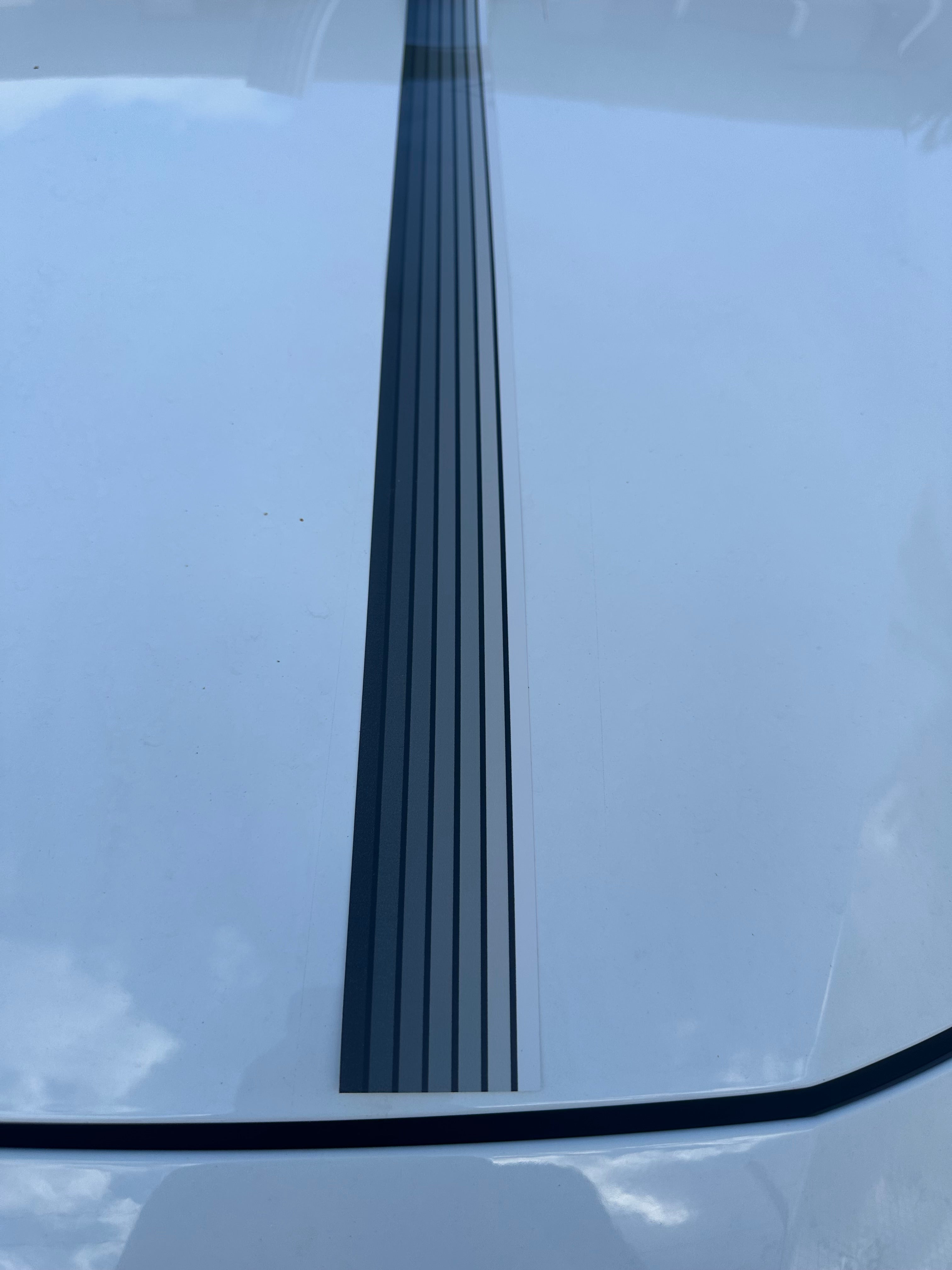 Grey & Black Pinstripe Vinyl Decal for Campervan | Custom Van Stripe Sticker