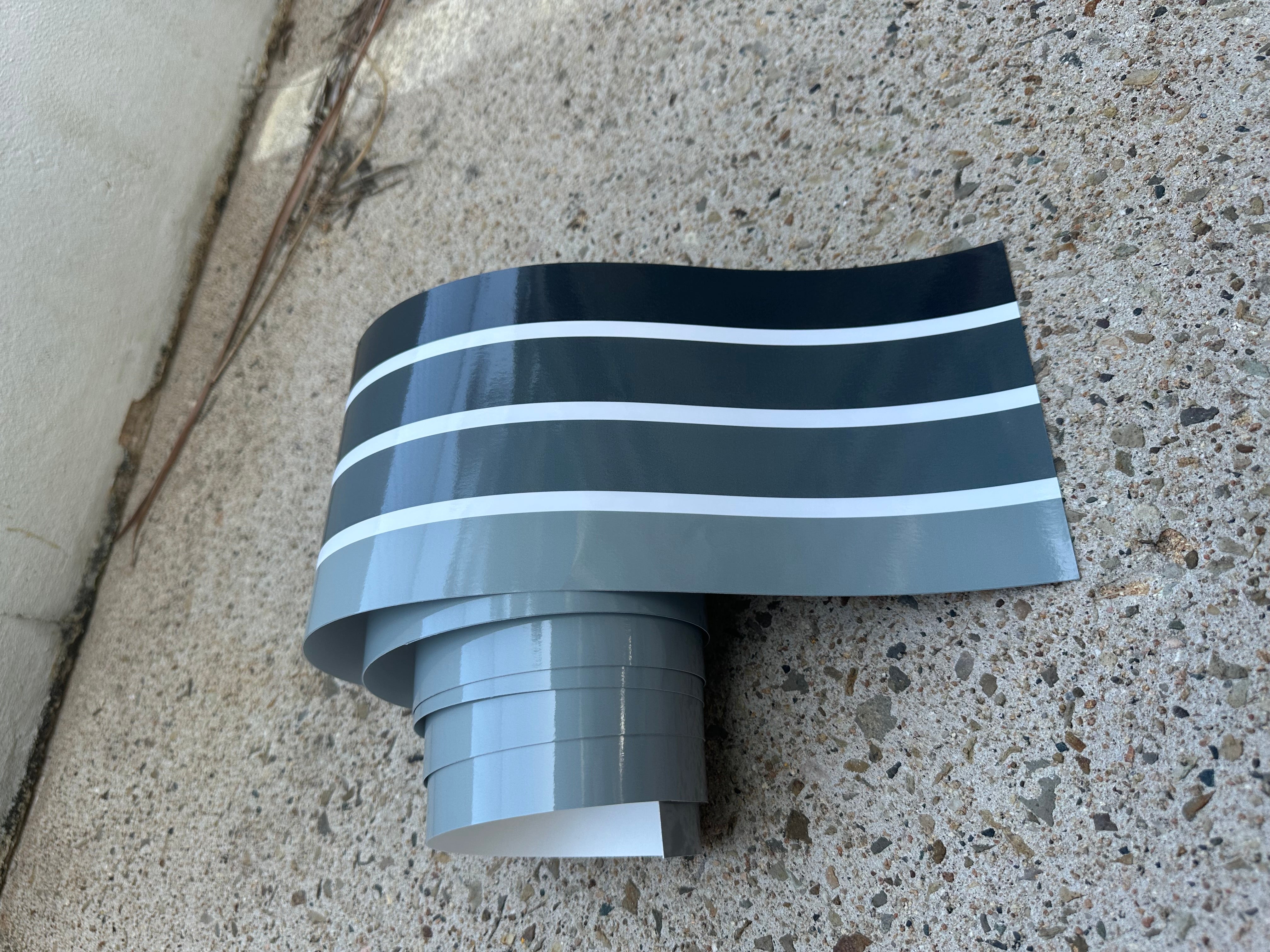 Grey & Black Pinstripe Vinyl Decal for Campervan | Custom Van Stripe Sticker