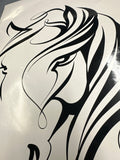 Decorative  Horse Head Decals in Black, Trailer and Ute Stickers400mm x500mm
