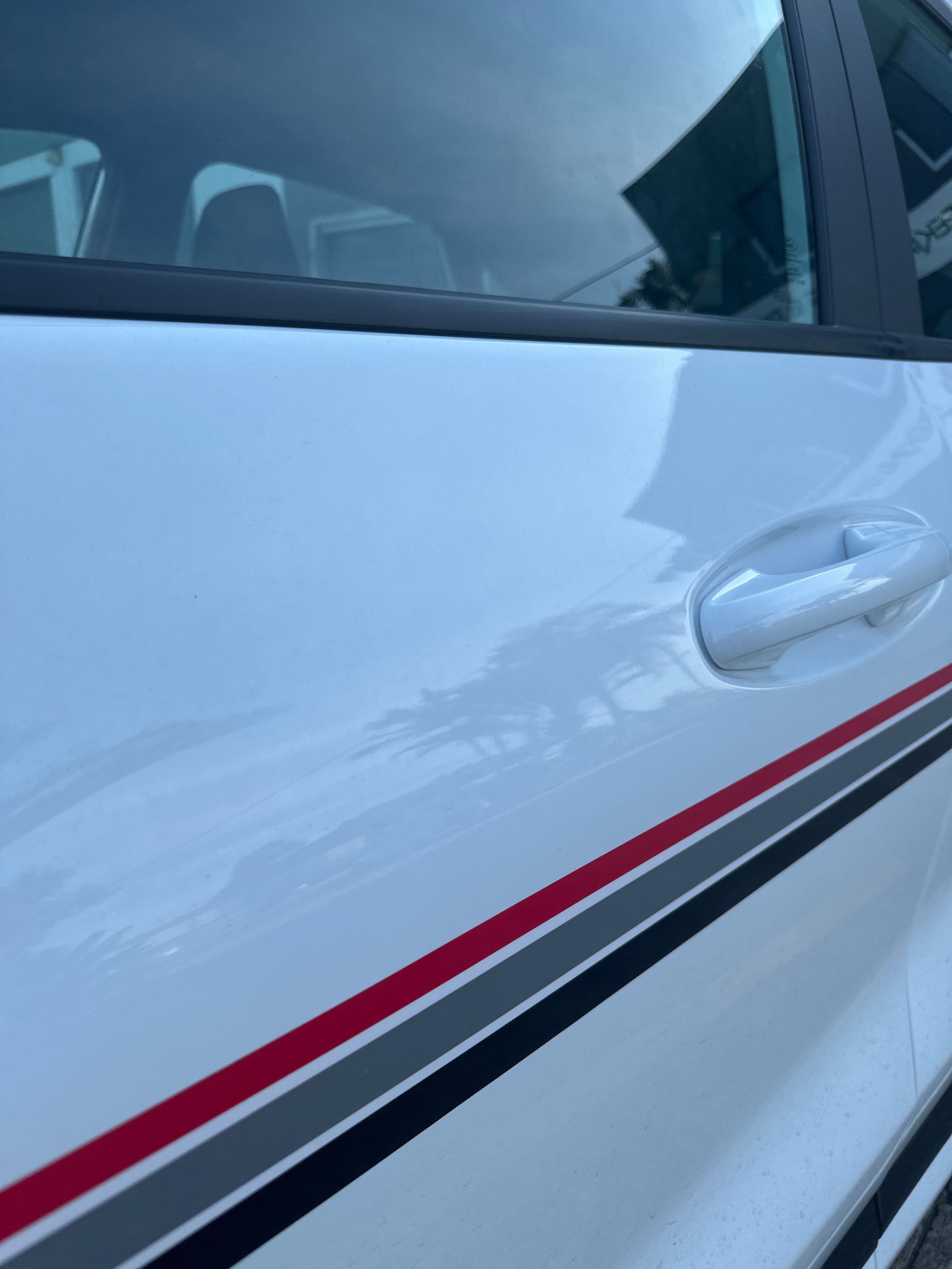 Red Grey Black Pinstripe Vinyl Decal – Waterproof Van Stripe for Campervan, RV, Kombi, Transit | DIY Vehicle Graphics