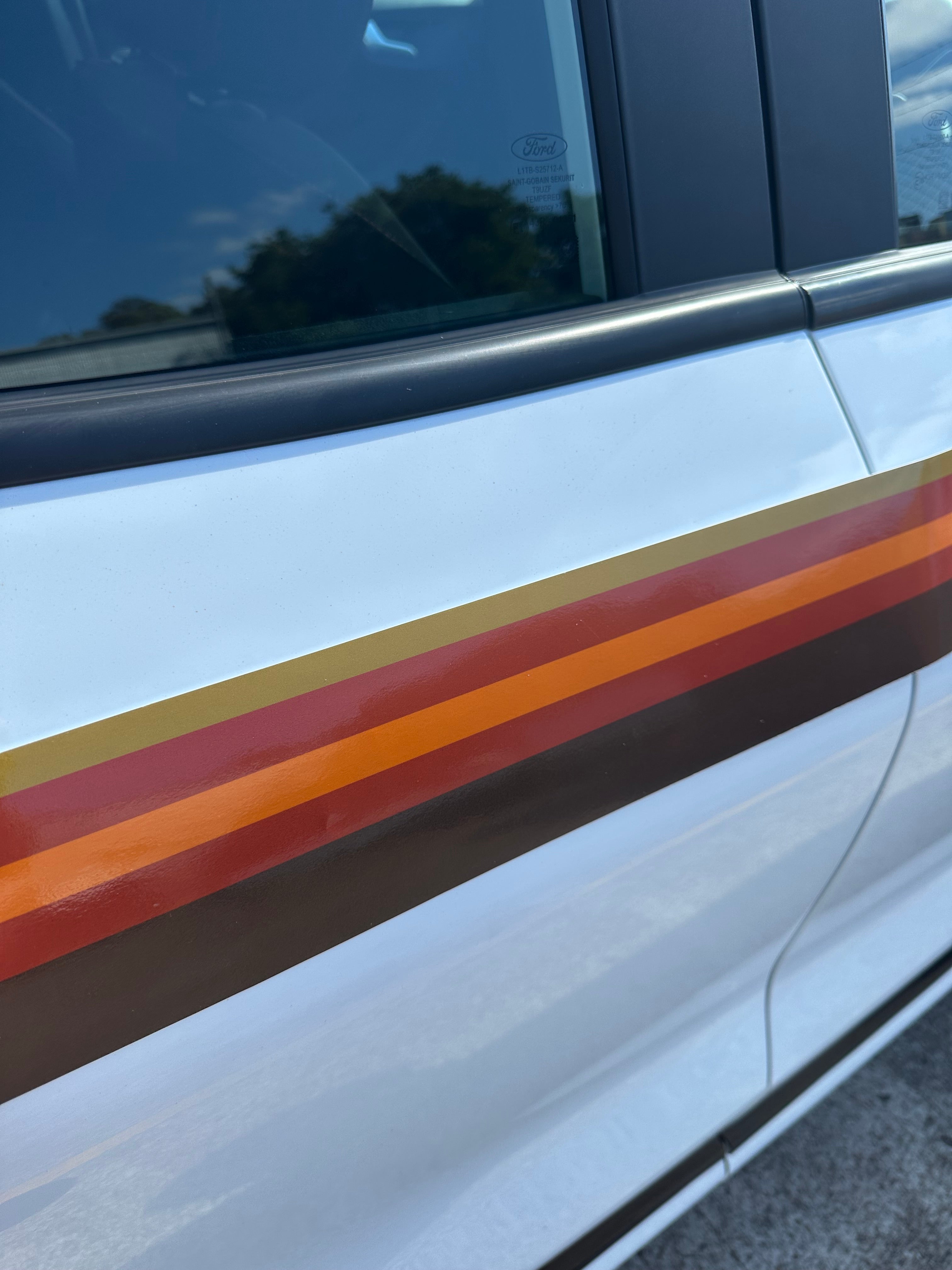 Brown  Retro stripe pinstripe vehicle sticker decal van motorhome camper RV motorhome 4x4