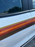 Brown  Retro stripe pinstripe vehicle sticker decal van motorhome camper RV motorhome 4x4