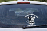 Farting French Bulldog vehicle sticker decal French bulldog sticker