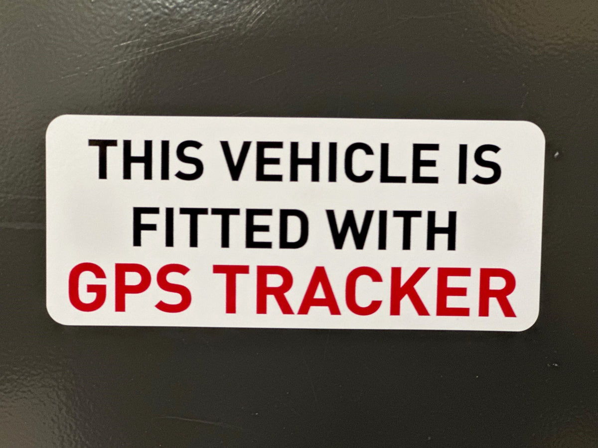 GPS Tracker Fitted Warning Sticker Decal Safety Sign Car window