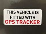 GPS Tracker Fitted Warning Sticker Decal Safety Sign Car window