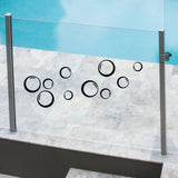 Glass Pool Fence Safety Decals Water bubble design