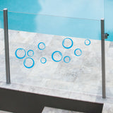 Glass Pool Fence Safety Decals Water bubble design