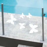 Glass Pool Fence Safety Decals Butterflies, window decals