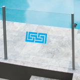 Glass Pool Fence Safety Decals Abstract Modern Pattern