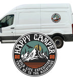 Happy Camper Vinyl Sticker Caravan Campervan Car Laptop Fridge Camping Decal