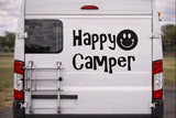 Happy Camper Vinyl Decal Sticker – Ute, Campervan & Caravan Window Sticker