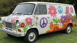 Hippie Flower & Peace Sign Vinyl Decal Stickers for vehicles