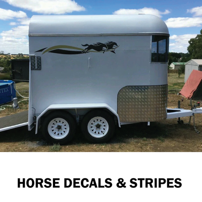 Horse float truck stickers decals stripes
