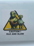 cute car sticker couple of old Turtles sticker slow vehicle