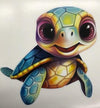 baby turtle sticker decal for vehicle or window