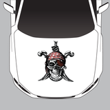 Jolly Roger Pirate Car Sticker | 700mm x 800mm Hood Bonnet Skull Decal