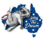 Koala flag Australian Flag Map sticker decal Rv Motorhome, vehicle, camper , truck, van