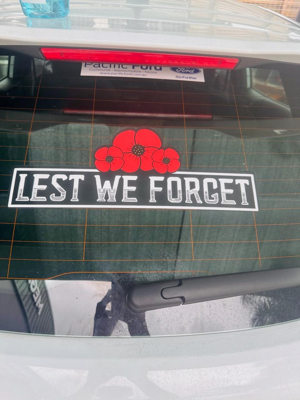 Lest we forget Anzac Australian vehicle sticker decal various sizes - Mega Sticker Store