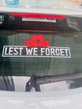 Lest we forget Anzac Australian vehicle sticker decal various sizes - Mega Sticker Store