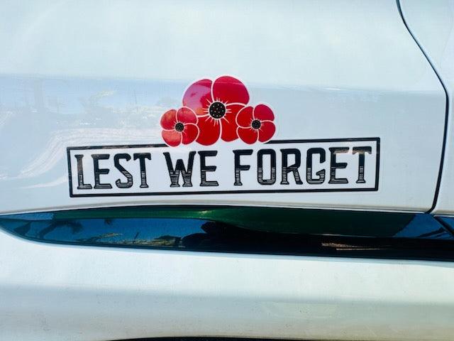 Forgetting Sticker Remembrance Lest we forget Anzac Australian vehicle sticker decal ...