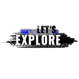 Lets explore Sticker Decal RV motorhome truck camper trailer 4x4 van life - Mega Sticker Store