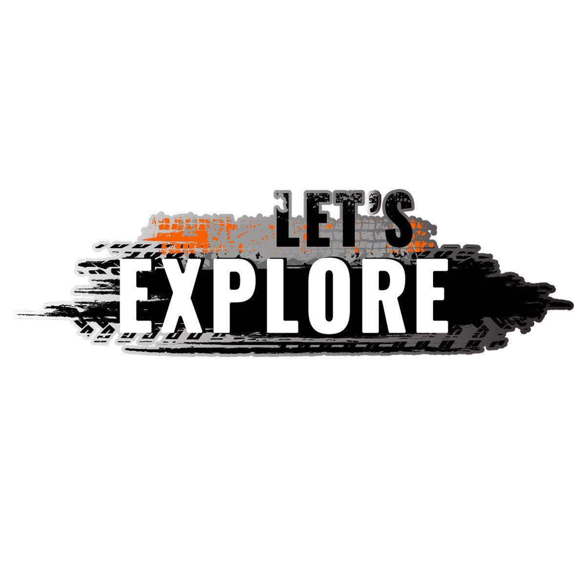 Lets explore Sticker Decal RV motorhome truck camper trailer 4x4 van life - Mega Sticker Store