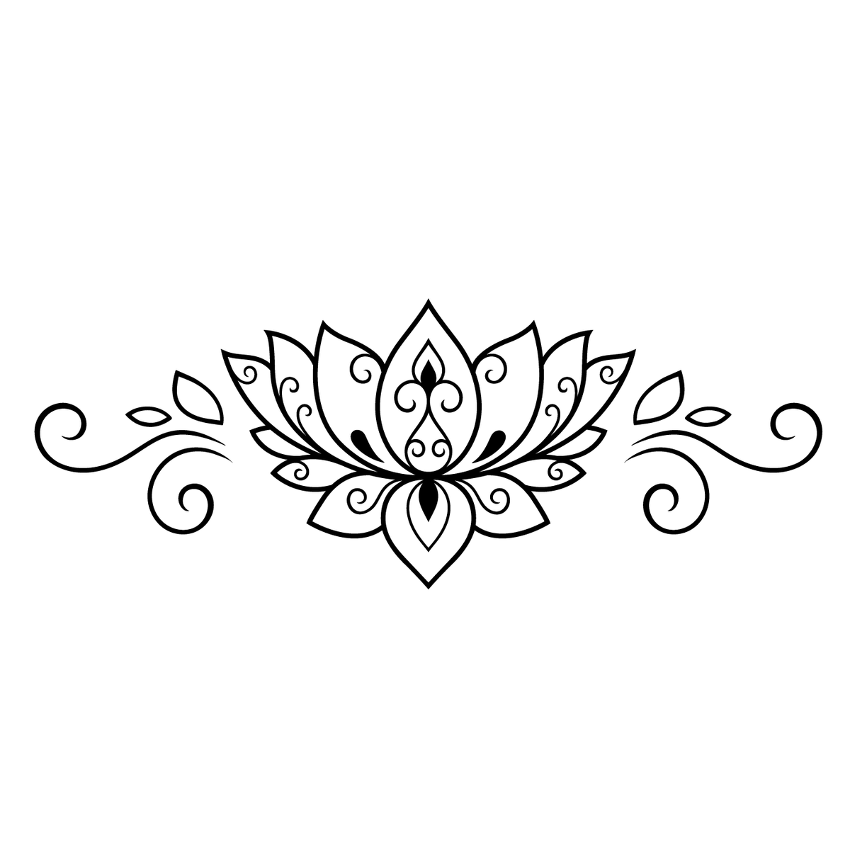 Lotus-flower-sticker-decal, vehicle , or glass window or doors