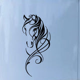 Mirrored Horse Head Vinyl Decal Pair, Equestrian 4WD Ute Horse Float Graphics, Decorative Horse Stickers 7 Year Vinyl