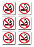 No Smoking Vinyl Stickers, Vehicle &amp; Workplace Warning Decals