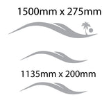 Palm Pinstripe Vehicle Decals stripes for campervan motorhome vehicle Transit Van