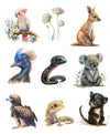 Set-of-Australian-animal-wall-sticker-decals-removable - Mega Sticker Store