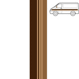 Side Stripe for Vehicle - Retro Style Pinstripe in Tones of Brown Sticker Decal