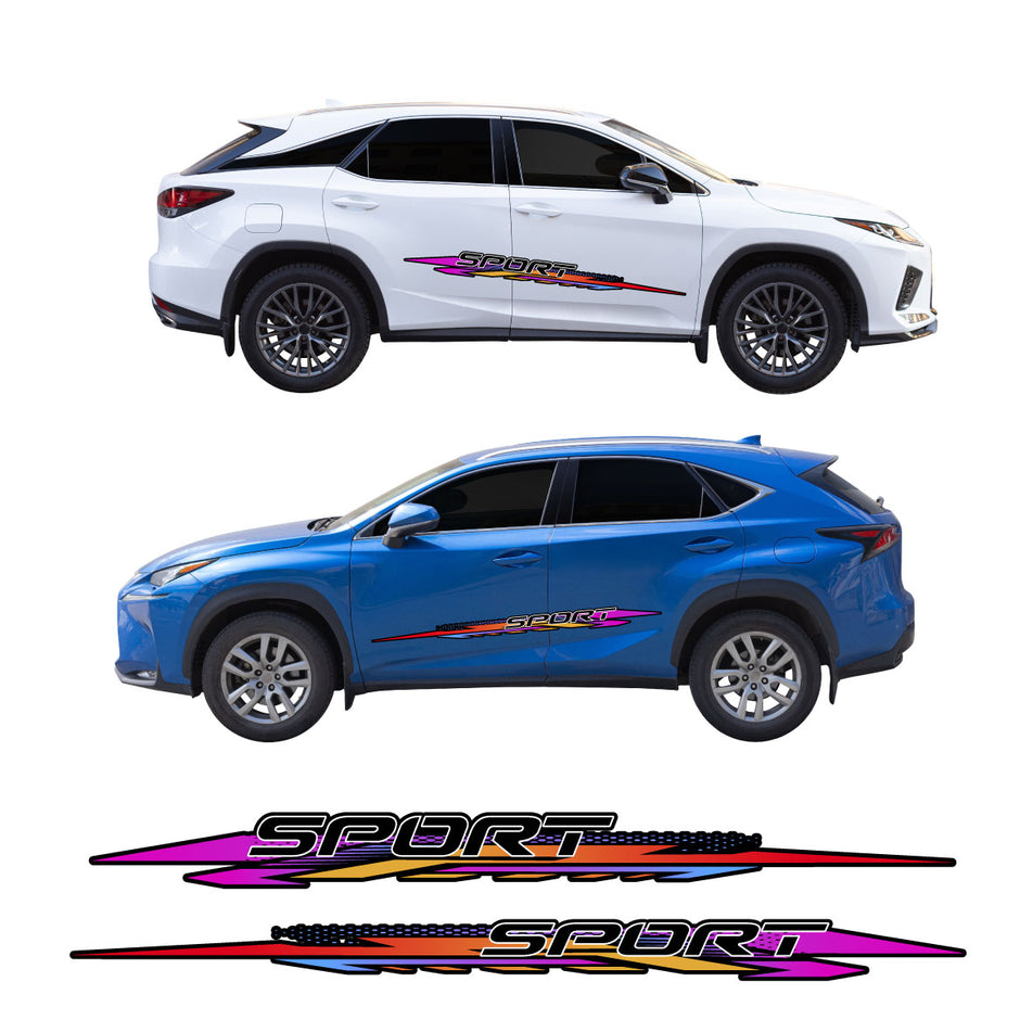 SUV Automotive Vinyl Graphics and Stripes universal Body Kit Stripes ...