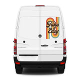 Retro Pinstripe vehicle decal sticker Rear motorhome van life camper Take it Easy