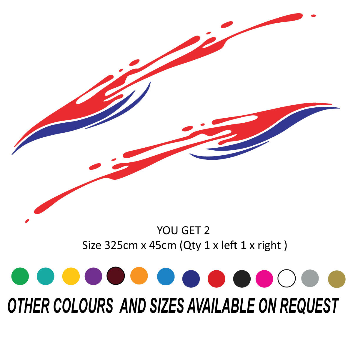 Sleek Vehicle Stripe Decal for Boats, RVs, Motorhomes & Large Vehicles - Custom Design 002 (Copy)