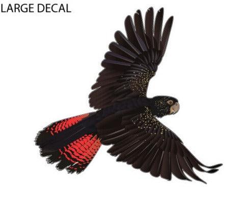 Black cockatoo sticker decal vehicle motorhome car truck Australian parrot - Mega Sticker Store