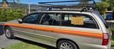 Brown  Retro stripe pinstripe vehicle sticker decal van motorhome camper RV motorhome 4x4