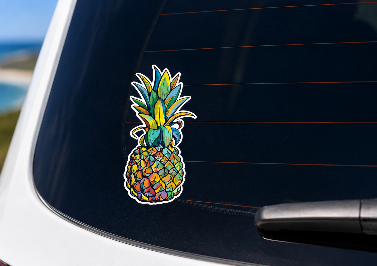 Pineapple Sticker Decal Pack – Brighten Up Your Car, Laptop & More!