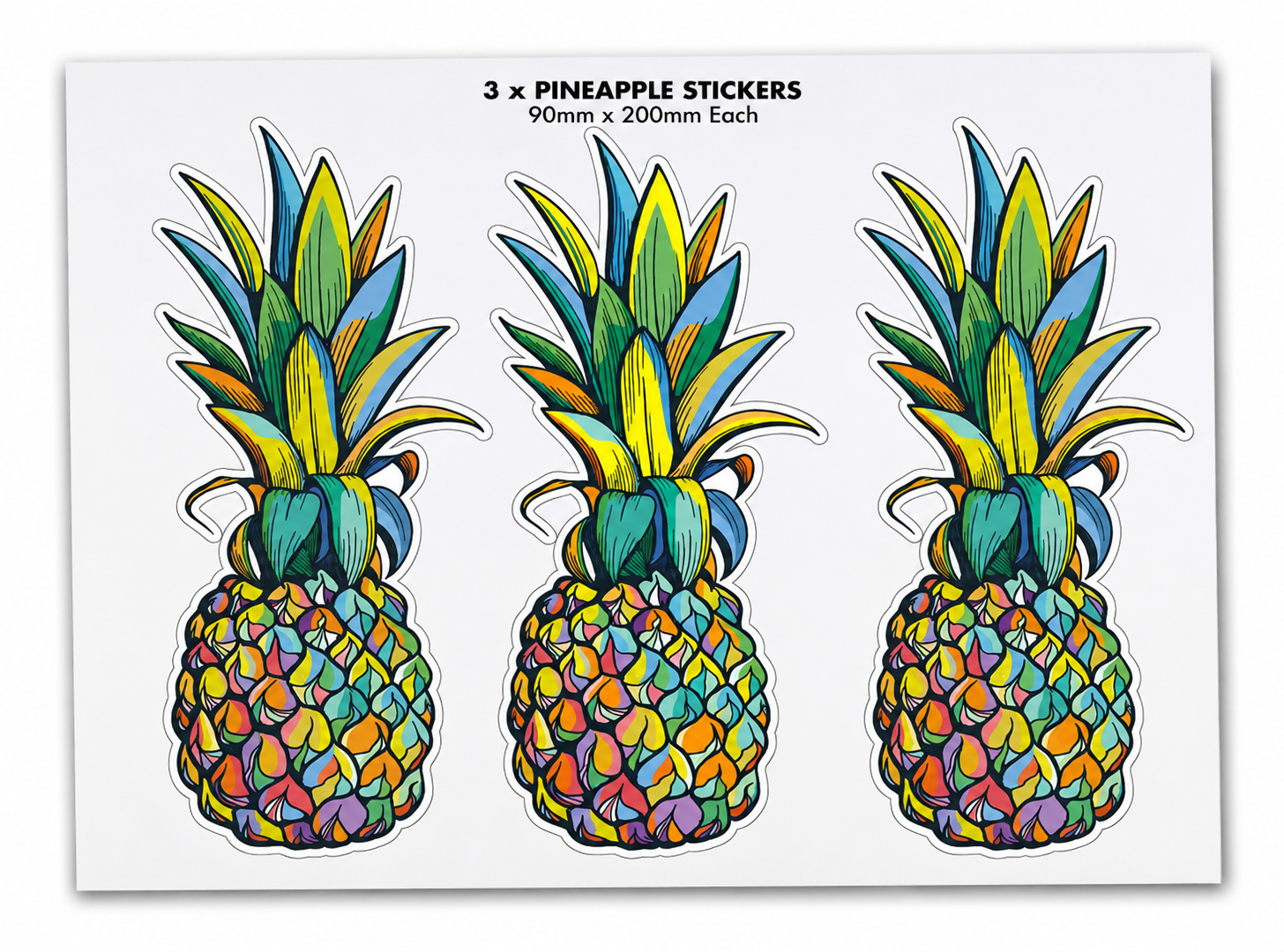 Pineapple Sticker Decal Pack – Brighten Up Your Car, Laptop & More!