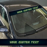 Custom Windshield Windscreen Banner Sticker Panel Sunstrip - Green and Black 3D Lettering (Copy)