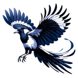 Flying swooping Magpie vehicle sticker decal car truck trailer 2a motorhome camper