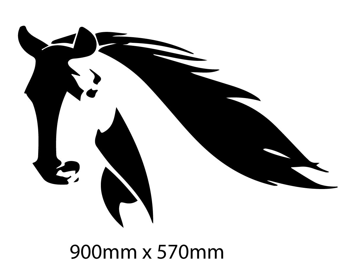 Large Horse Head Vinyl Decal Sticker, Equestrian 4WD Ute Truck Graphic, Horse Float Side Decal 7 Year Vinyl