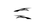Mega Sticker Store black racing stripe decal kit for cars and boats with a sleek, aggressive vinyl design.