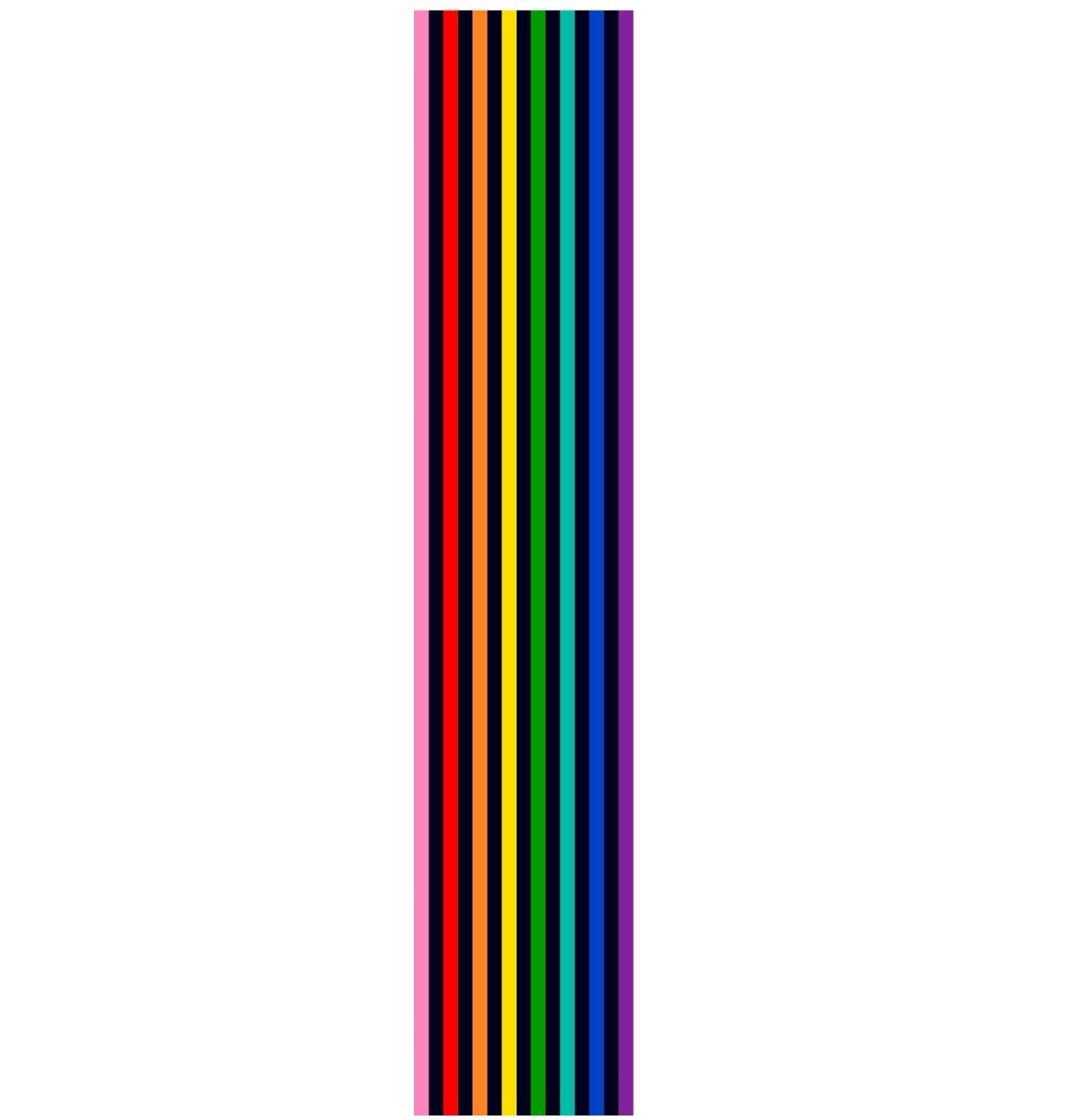 Mega Sticker Store rainbow pride pinstripe vinyl decal for vehicles with a glossy finish for UV protection