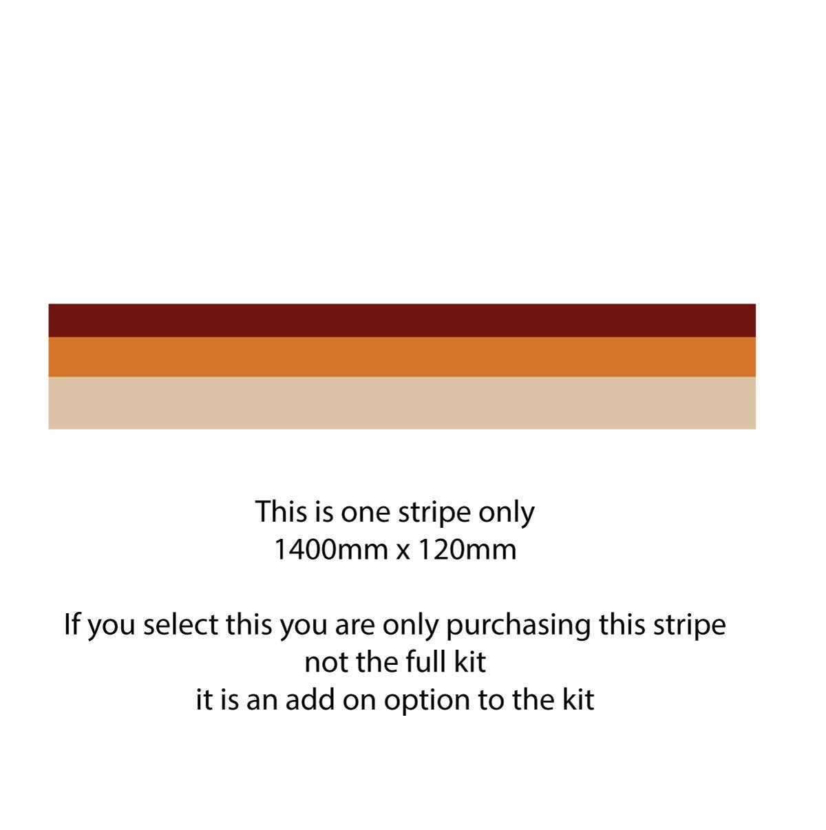 Mega Sticker Store brown and tan retro pinstripe vinyl decal for vehicle customization